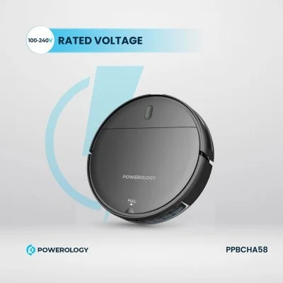 Powerology Smart Robovac Vacuum & Mop - Black